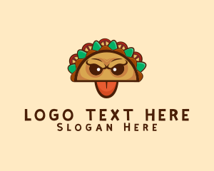 Angry - Mexican Taco Monster logo design