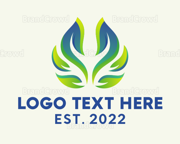 3D Herbal Leaf Gardening Logo