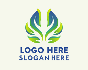 3D Herbal Leaf Gardening  Logo