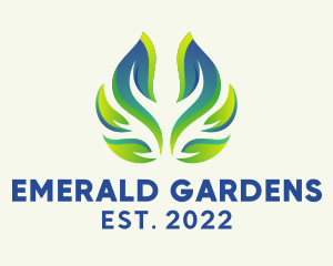 3D Herbal Leaf Gardening  logo design