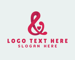 Font - Red Heart Ampersand logo design