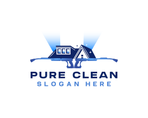 Pressure Washer Housekeeping Cleaning logo design