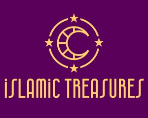 Islamic Moon Stars  logo design