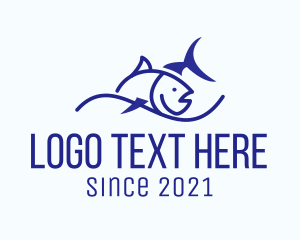 Fisherman - Tuna Sea Fish logo design