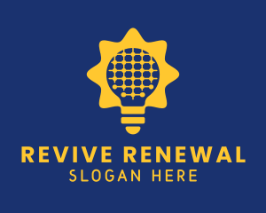 Renewable Solar Bulb  logo design