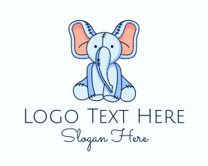 Toy Store - Kid’s Toy Elephant Plushie logo design