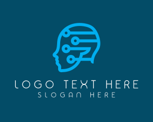 Cyborg - Neurology Mental Therapy logo design