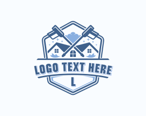 Pressure Washer - Pressure Washing Roof Cleaner logo design