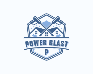 Pressure Washing Roof Cleaner logo design