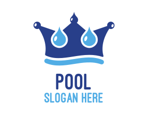 Water King Crown logo design