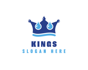 Water King Crown logo design