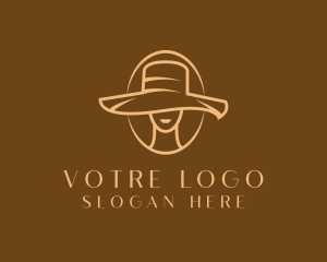 Girl - Woman Hat Boutique logo design