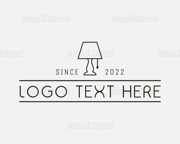Minimalist Lamp Decor Logo