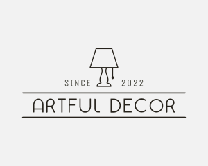 Minimalist Lamp Decor logo design