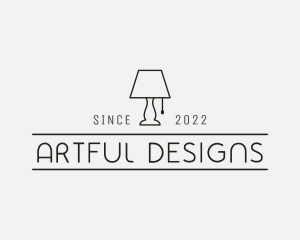 Minimalist Lamp Decor logo design