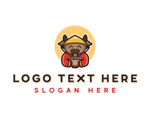 Gourmet - Cow Noodles Restaurant logo design