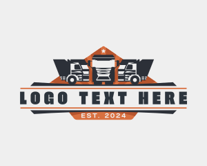 Haulage - Truck Cargo Logistics logo design