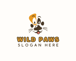 Pet Dog Paw logo design