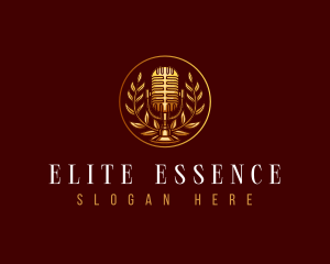 Singer - Elegant Podcast Microphone logo design
