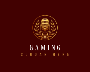 Podcast - Elegant Podcast Microphone logo design