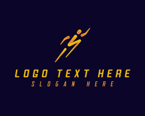 Stickman - Athletic Sports Runner logo design
