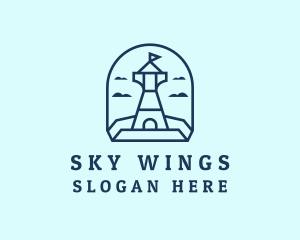 Sky Lighthouse Turret  logo design