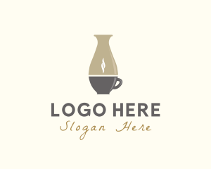 Latte - Pottery Coffee Cafe logo design