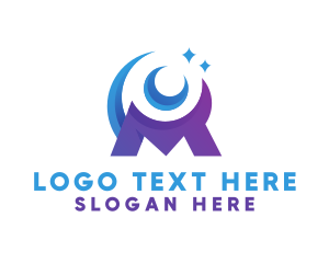 Night Time - Night Time Letter M logo design