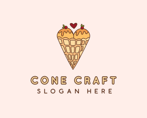 Heart Ice Cream Boobs logo design