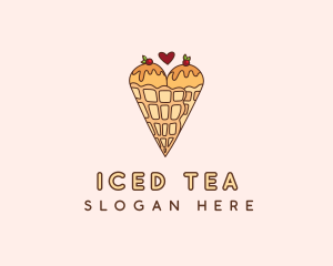 Heart Ice Cream Boobs logo design