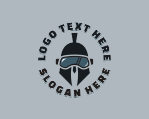 Spartan Helmet VR  logo design