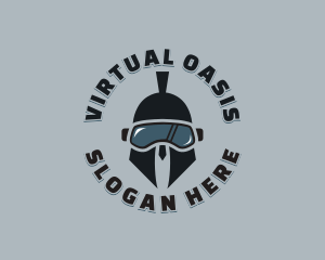 Spartan Helmet VR  logo design