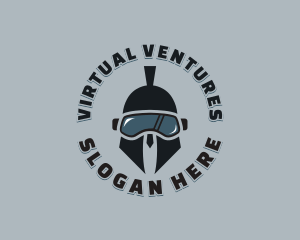 Spartan Helmet VR  logo design