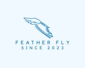 Flying Winged Shoe logo design