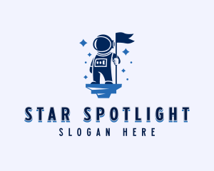 Astronaut Star Leader logo design