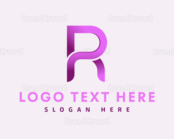 Gradient Feminine Letter R Logo