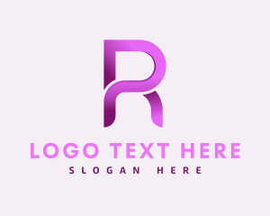 Lettermark - Gradient Feminine Letter R logo design