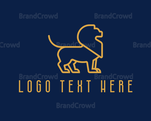 Golden Business Lion Logo