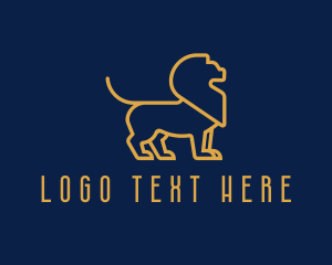 Golden Business Lion Logo