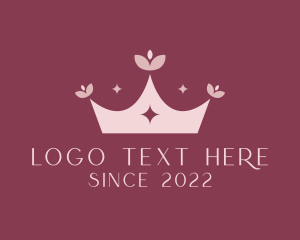 Crown - Flower Beauty Tiara logo design