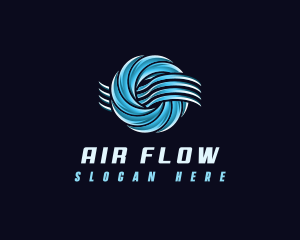 Air Conditioning Wind Ventilation logo design