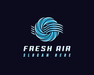 Air Conditioning Wind Ventilation logo design