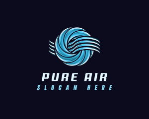 Air Conditioning Wind Ventilation logo design