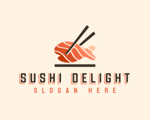 Sashimi Fish Sushi logo design