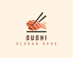 Sashimi Fish Sushi logo design