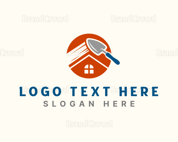 Trowel Builder Plastering Logo