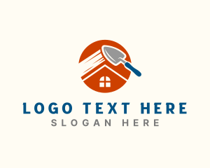 Worker - Trowel Builder Plastering logo design