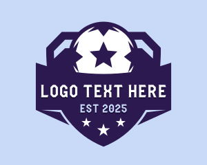 Football - Soccer Football League logo design