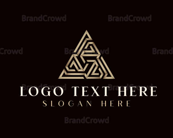 Premium Maze Triangle Logo
