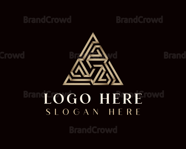 Premium Maze Triangle Logo